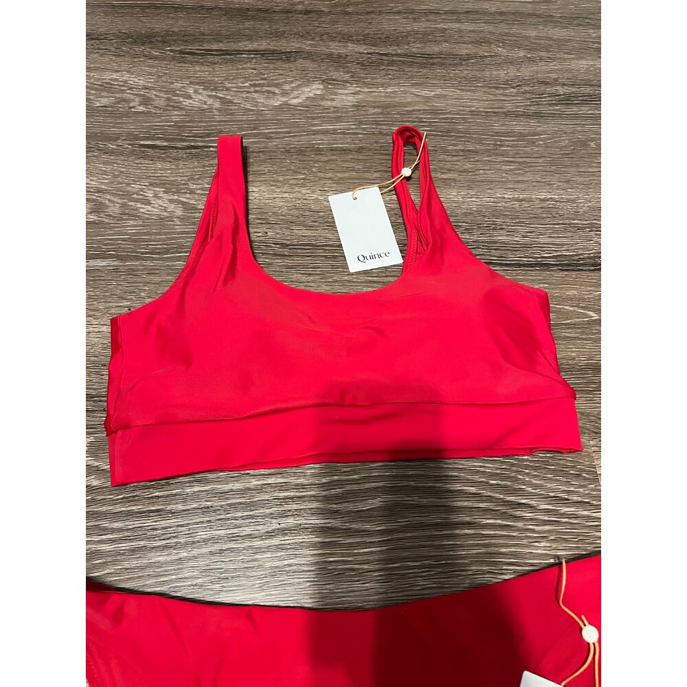 Quince Two-piece Bikini Set in Cherry Red Size L NWT! - Picture 2 of 6